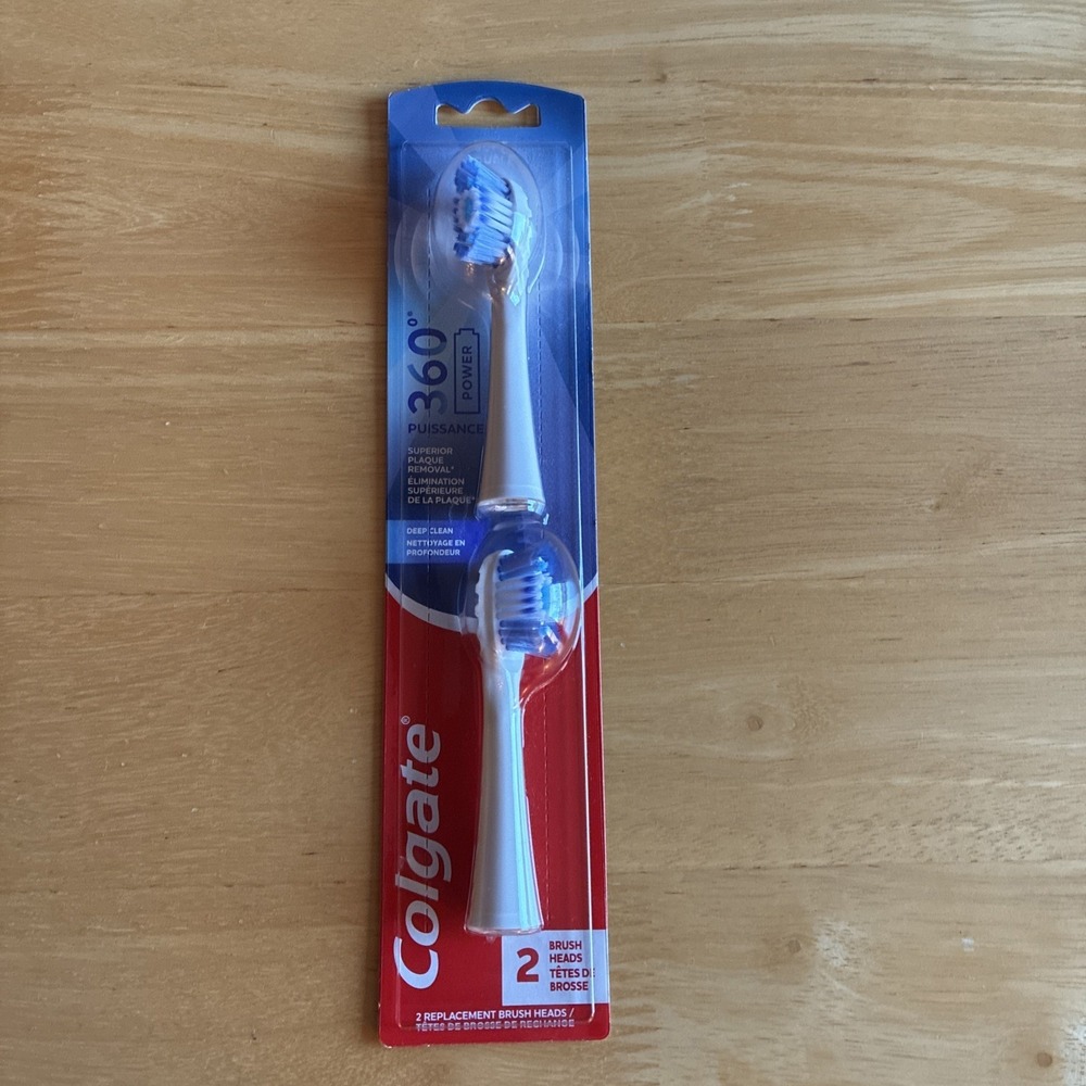 Colgate 360 Power White Toothbrush Replacement Heads Soft Two Brushes